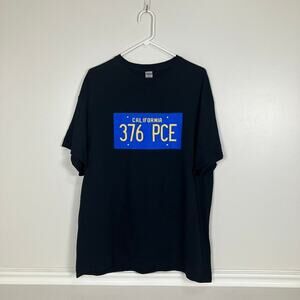 The Big Lebowski 376 PCE California License Plate Black Movie Tee  Size XL